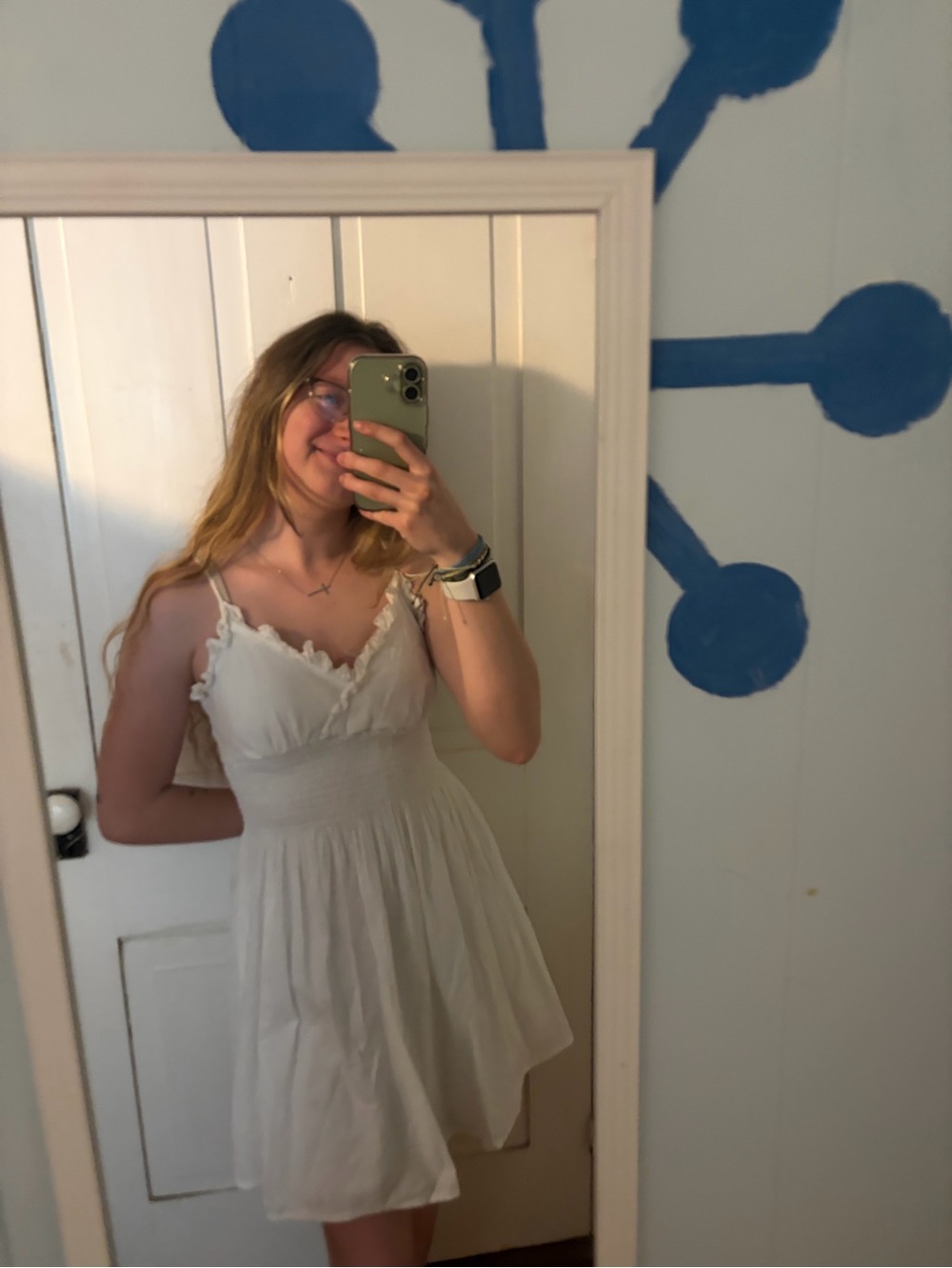 Papaya white tank top dress